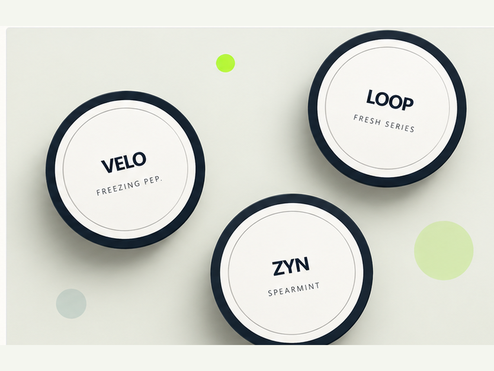 Editorial arrangement of nicotine pouch cans